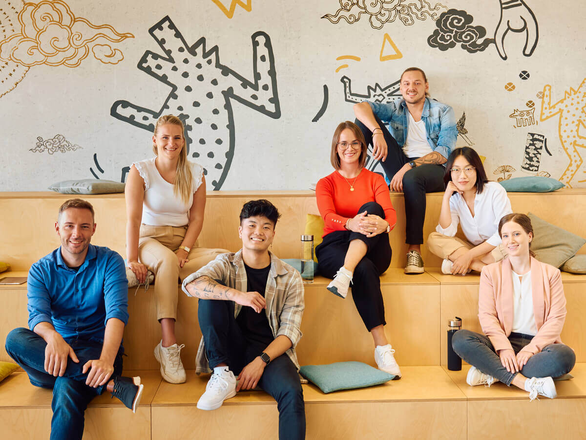 Group of people at the creative room